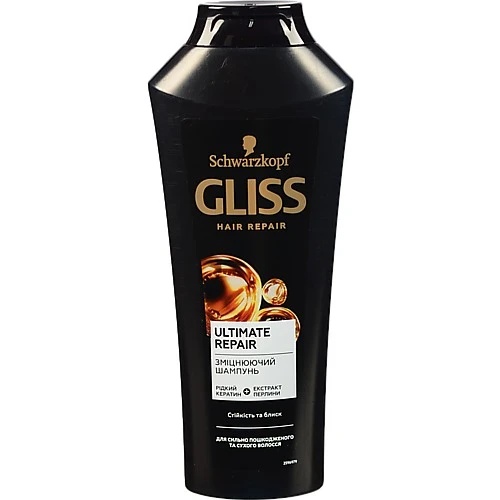 Шампунь для волосся відновлюючий Ultimate Repair Gliss Kur 400мл