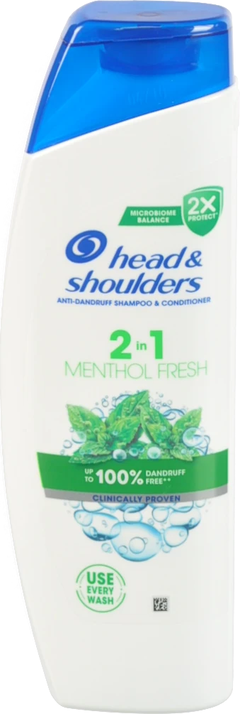 Шампунь бальзам HS 330мл свіжість метолу проти лупи 2в1