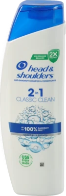 Шампунь бальзам HS 330мл основний догляд проти лупи 2в1