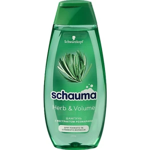 Шампунь для волосся з екстрактом розмарину Herb&Volume Schauma 400мл