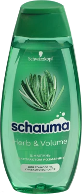 Шампунь для волосся з екстрактом розмарину Herb&Volume Schauma 400мл