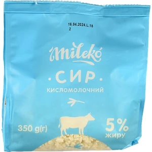 Сир м'який Mileko 350г 5% жирності