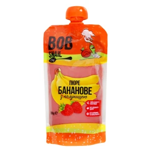 Пюре фруктово-ягідне Банан-полуниця Bob Snail д/п 250г
