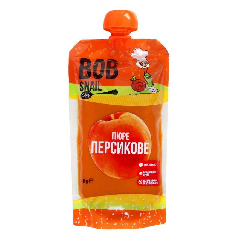 Пюре фруктове Персик Bob Snail д/п 250г