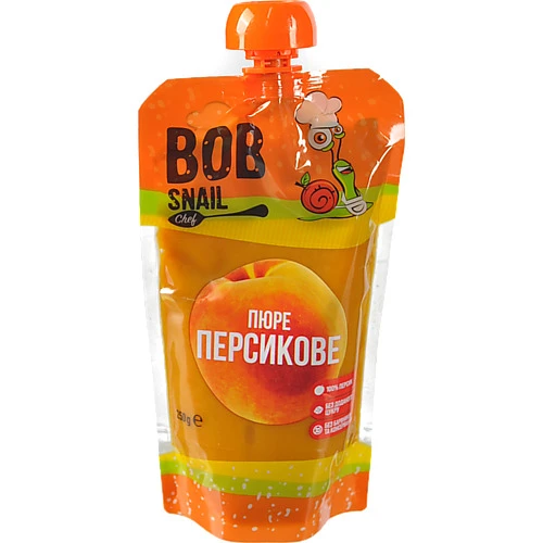 Пюре фруктове Персик Bob Snail д/п 250г