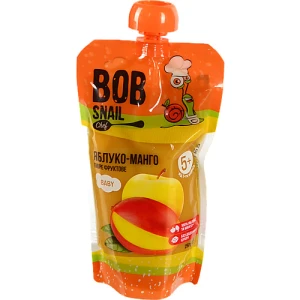 Пюре для дітей від 5міс фруктове Яблуко-манго Baby Bob Snail д/п 250г