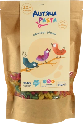 Макаронні вироби Дитяча Pasta 250г овочеві ріжки