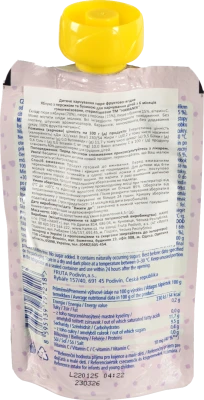 Пюре для дітей від 6міс фруктово-ягідне Яблуко з персиком та бузиною Hamanek д/п 100г