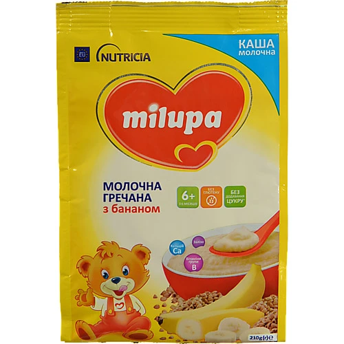 Каша Milupa гречано-бананова молочна 210г (6+ міс.)