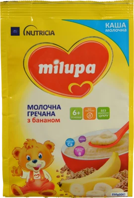 Каша Milupa гречано-бананова молочна 210г (6+ міс.)