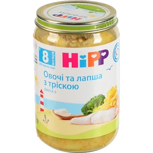 Пюре Hipp Овочеве з локшиною та тріскою 220г