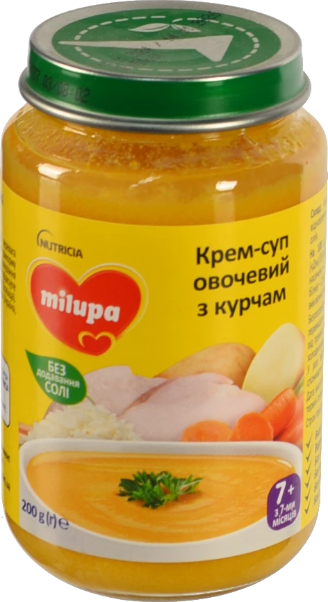 Крем-суп для дітей від 7міс овочевий з курчам Milupa с/б 200г