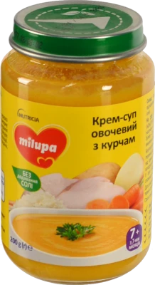 Крем-суп для дітей від 7міс овочевий з курчам Milupa с/б 200г