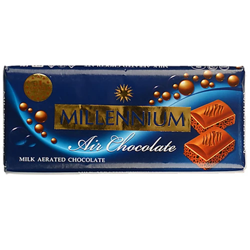 Шоколад молочний пористий Millennium м/у 85г