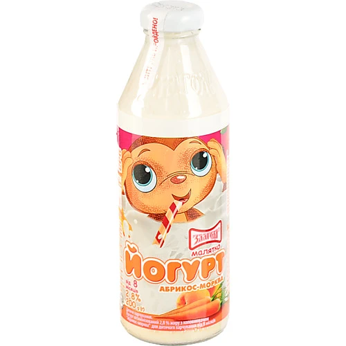 Йогурт Злагода 200г малятко абрикос морква