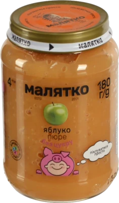 Пюре для дітей від 4міс Яблуко Малятко с/б 180г