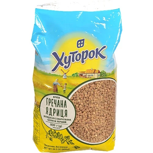 Крупа гречана ядриця Хуторок 800г