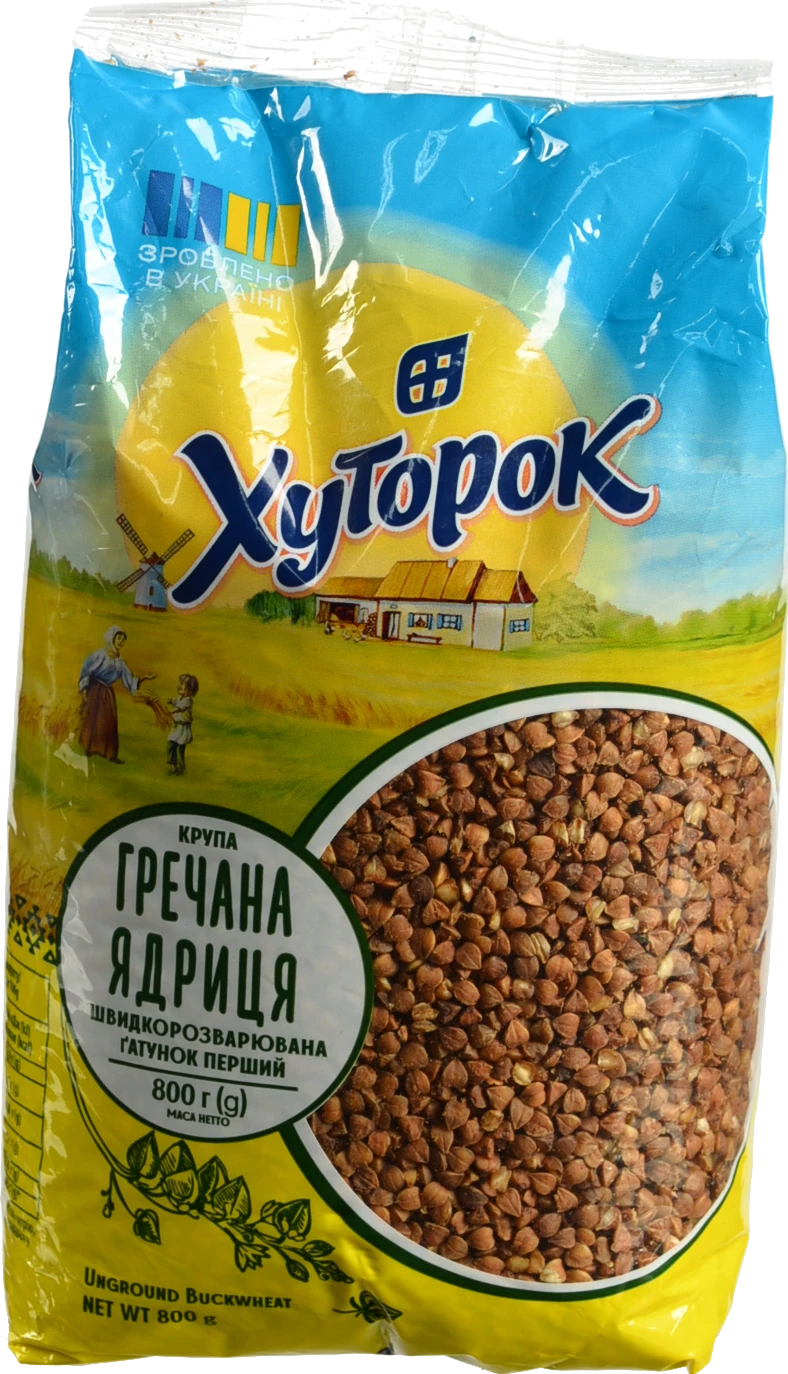Крупа гречана ядриця Хуторок 800г