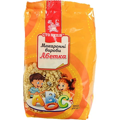 Макаронні вироби Абетка Сто пудів 300г
