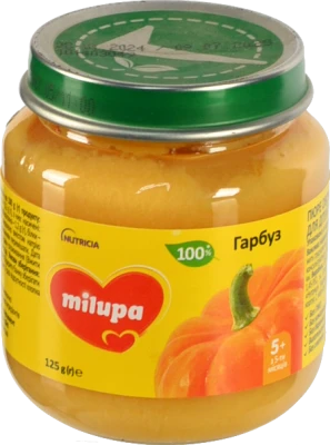 Пюре для дітей від 5міс овочеве Гарбуз Milupa с/б 125г