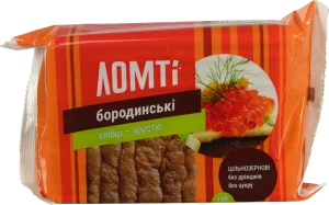 Хлібці Ломті хрусткі цільнозернові бородинські, 100 г