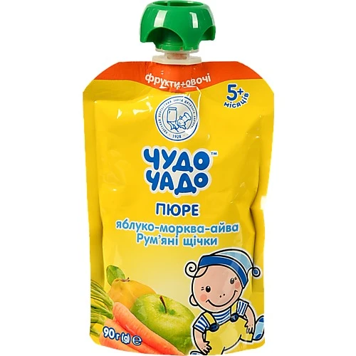 Пюре Чудо Чадо 90г яблуко цукор вітаміни