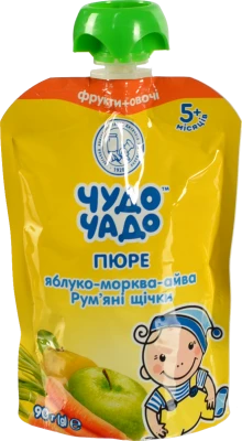 Пюре Чудо Чадо 90г яблуко цукор вітаміни