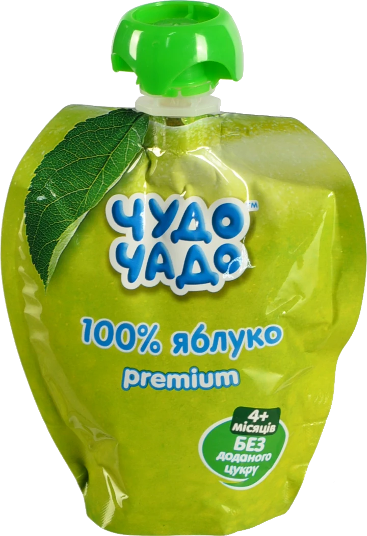 Пюре для дітей від 4міс натуральне стерилізоване Яблуко Premium Чудо-Чадо д/п 90г