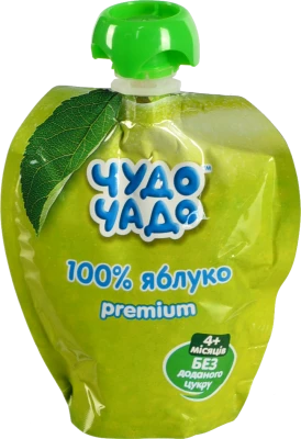 Пюре для дітей від 4міс натуральне стерилізоване Яблуко Premium Чудо-Чадо д/п 90г