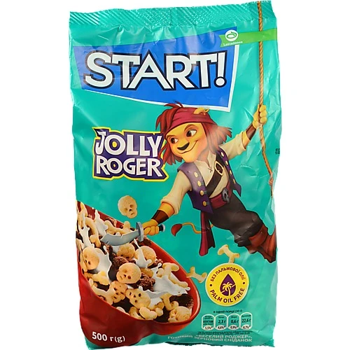 Сніданки сухі зернові Jolly Roger Start! 500г