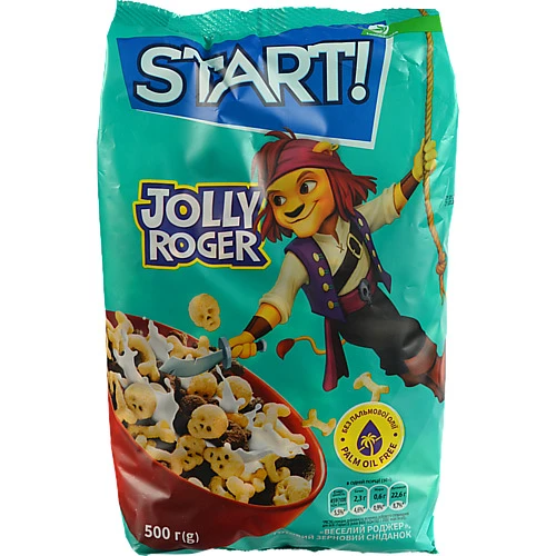 Сніданки сухі зернові Jolly Roger Start! 500г