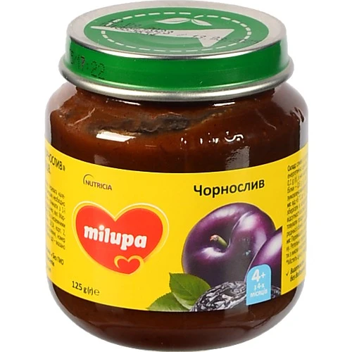 Пюре для дітей від 4міс фруктове Чорнослив Milupa с/б 125г