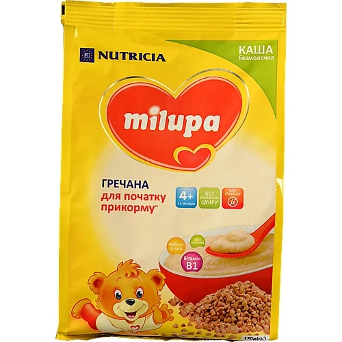 Каша Мілупа 170г гречана безмолочна