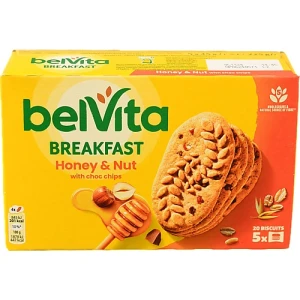 Печиво з шоколадними шматочками Honey&Nut Breakfast BelVita к/у5x45г