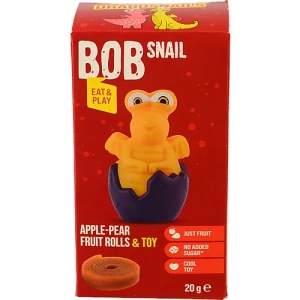 Набір Цукерки натуральні фруктові Apple-pear Rolls 20г + іграшка Bob Snail к/у 1шт
