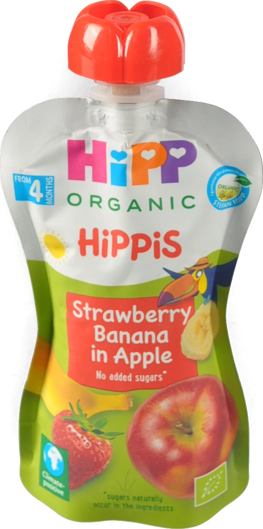 Пюре HiPP 100г Яблуко-Полуниця-Банан (органічне)