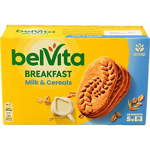 Печиво мультизлакове Milk&Cereals Original Breakfast BelVita к/у 225г