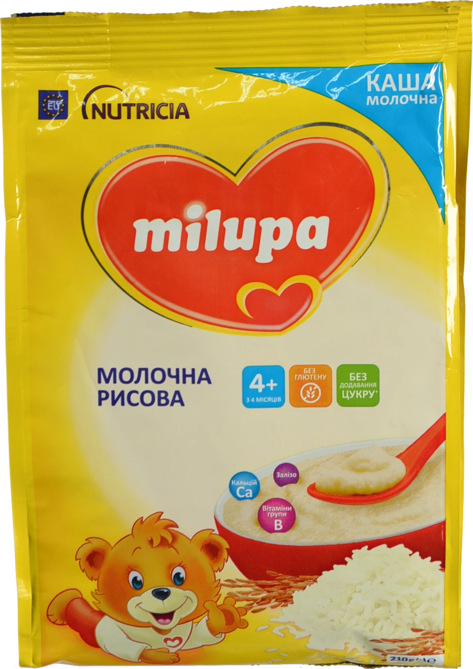 Каша Milupa молочна рисова 210г (4м+)