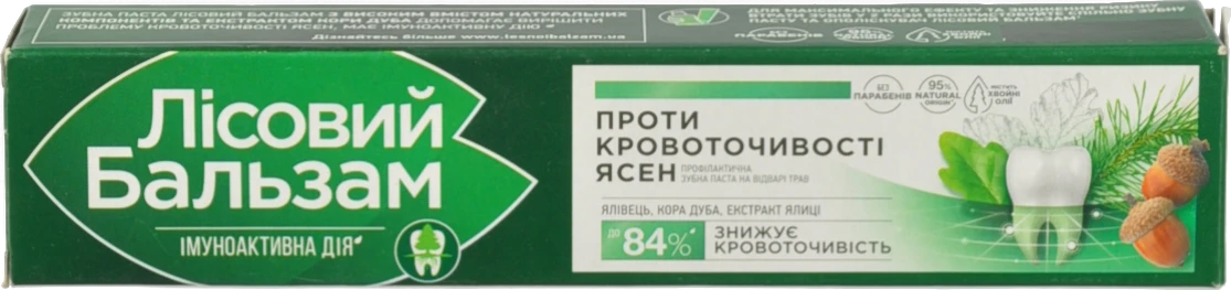 Паста зубна Проти кровоточивості ясен Лісовий бальзам 75мл