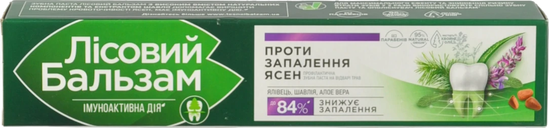 Паста зубна Проти запалення ясен Лісовий бальзам 75мл