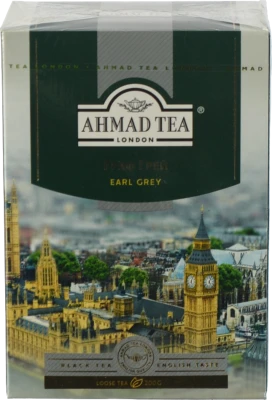 Чай чорний байховий листовий з ароматом бергамоту Earl Grey Ahmad Tea к/у 200г