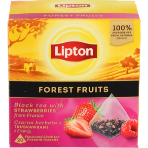 Чай чорний байховий зі шматочками лісових ягід Forest Fruit Lipton к/у 20х1.7г