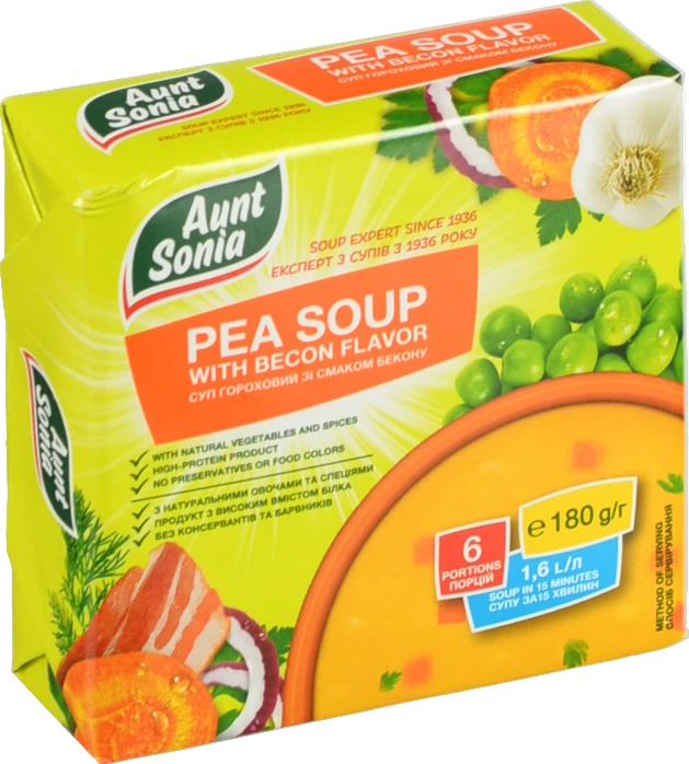 Суп гороховий з беконом Тьотя Соня 180г