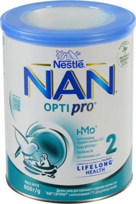 Суміш молочна суха для дітей з 6міс з пребіотиками 2 Optiрro NAN з/б 800г