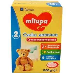 Суміш молочна для дітей 6-12міс суха 2 Milupa к/у 1.1кг
