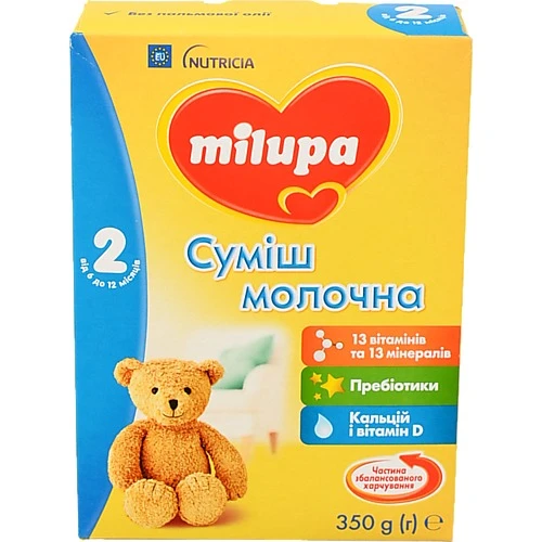 Суміш молочна для дітей 6-12міс суха №2 Milupa к/у 350г