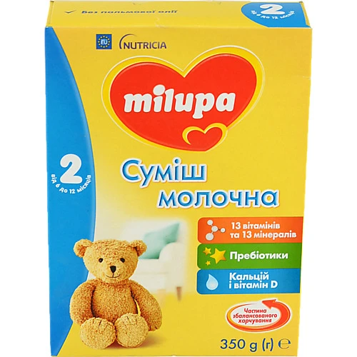 Суміш молочна для дітей 6-12міс суха №2 Milupa к/у 350г