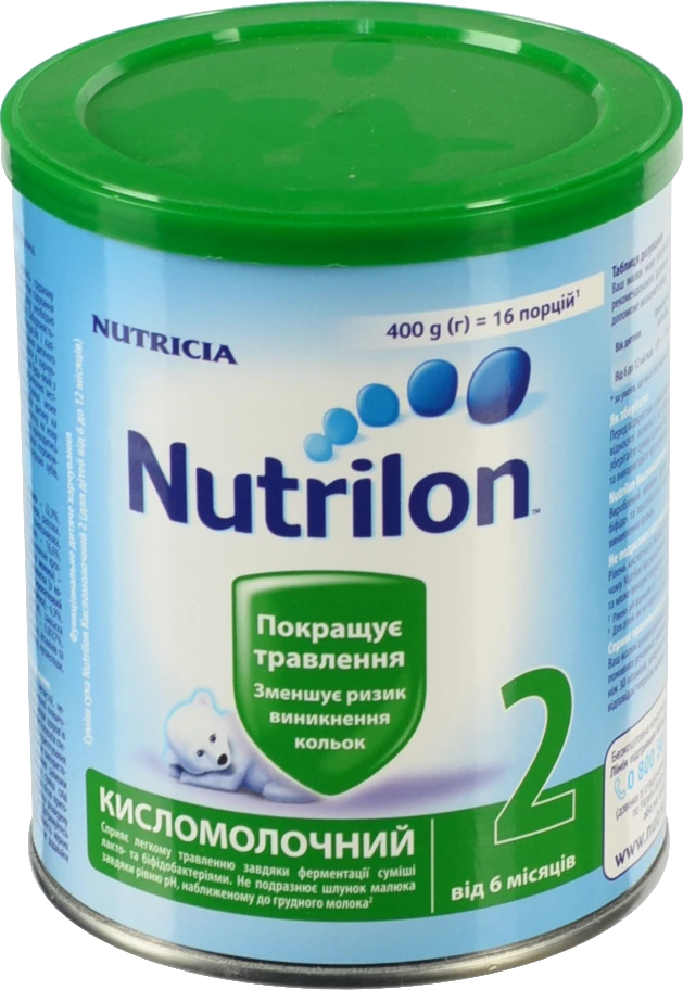Суміш суха для дітей від 6міс Кисломолочний 2 Nutrilon з/б 400г