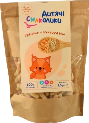 Дитячі смаколики з кіноа, гречки та кукурудзи 25г