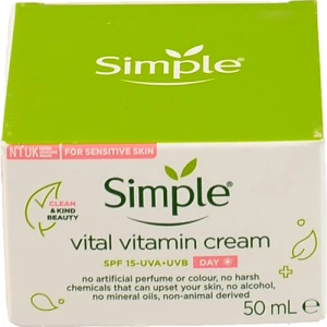 Крем Simple 50мл денний вiтамiнний kind to skin